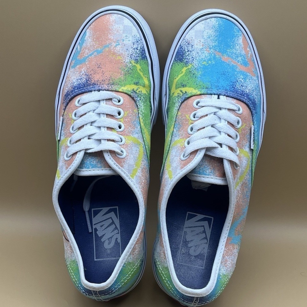 Vans Doheny Pastel Tie Dye Paint Splatter Skate Shoes -‎ Women's Size 9 USED - Picture 6 of 8